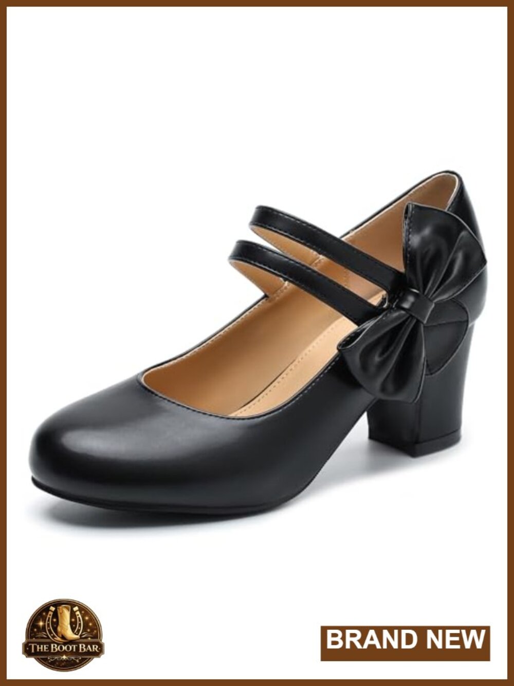Mary Jane Pumps Round Closed Toe Double Strap Chunky Heel Shoes